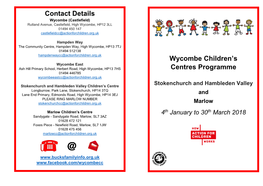 Wycombe Children's Centres Programme Contact Details