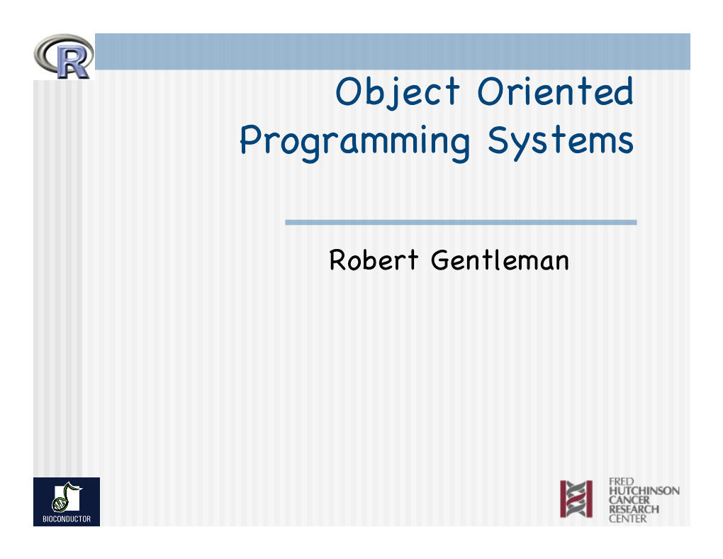 Object-Oriented Programming