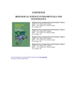 Biological Science Fundamentals (Systematics)