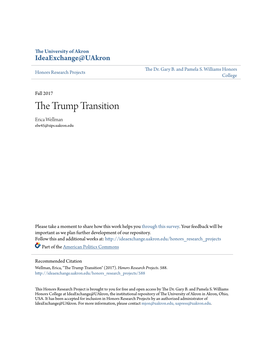 The Trump Transition Wellman 1