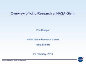 Overview of Icing Research at NASA Glenn