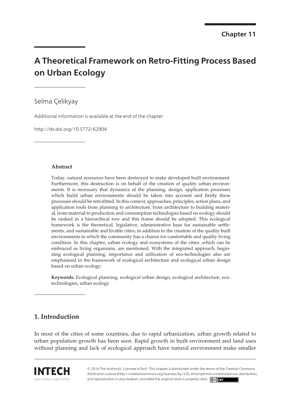 A Theoretical Framework on Retro-Fitting Process Based on Urban Ecology