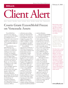 Courts Grant Exxonmobil Freeze on Venezuela Assets