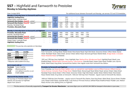 557 – Highfield and Farnworth to Prestolee Monday to Saturday Daytimes