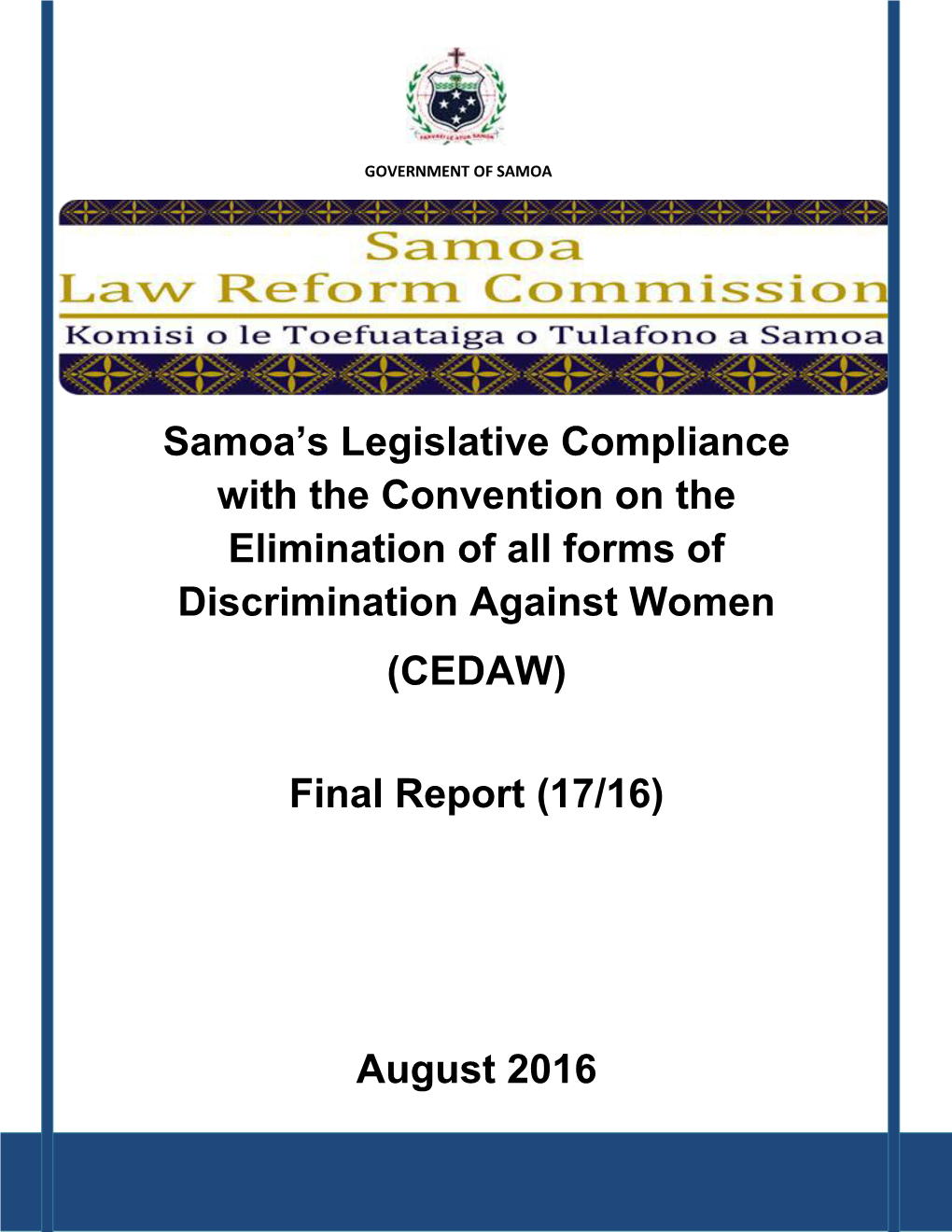 (CEDAW) Final Report