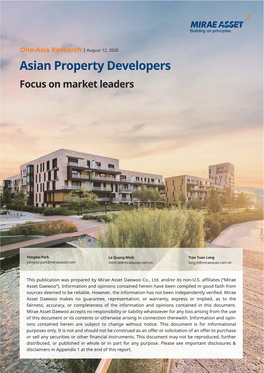 Asian Property Developers Focus on Market Leaders