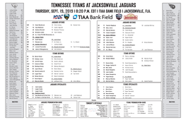 Tennessee Titans at Jacksonville Jaguars