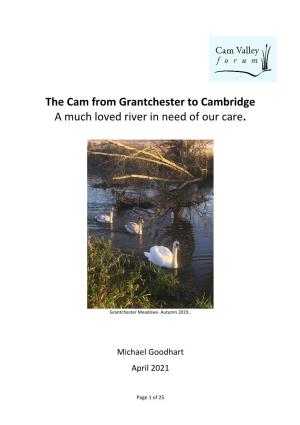 The Cam from Grantchester to Cambridge a Much Loved River in Need of Our Care