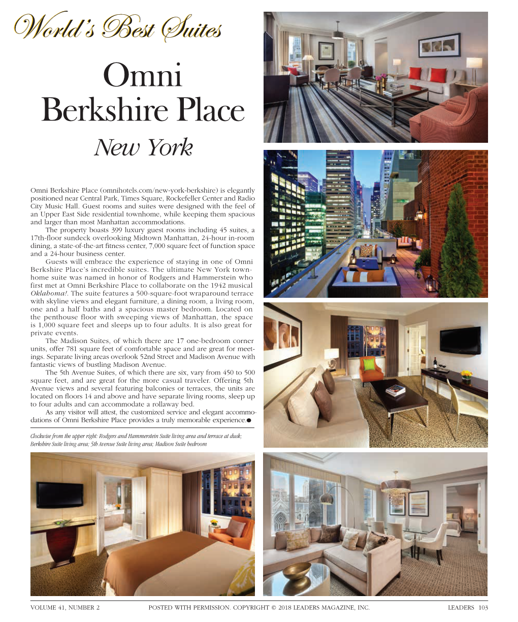 Omni Berkshire Place New York