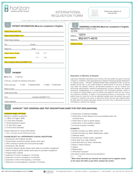 International Requisition Form