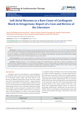Left Atrial Myxoma As a Rare Cause of Cardiogenic Shock in Octagerians: Report of a Case and Review of the Literature