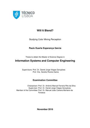 Will It Blend? Information Systems and Computer Engineering