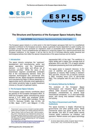 The Structure and Dynamics of the European Space Industry Base