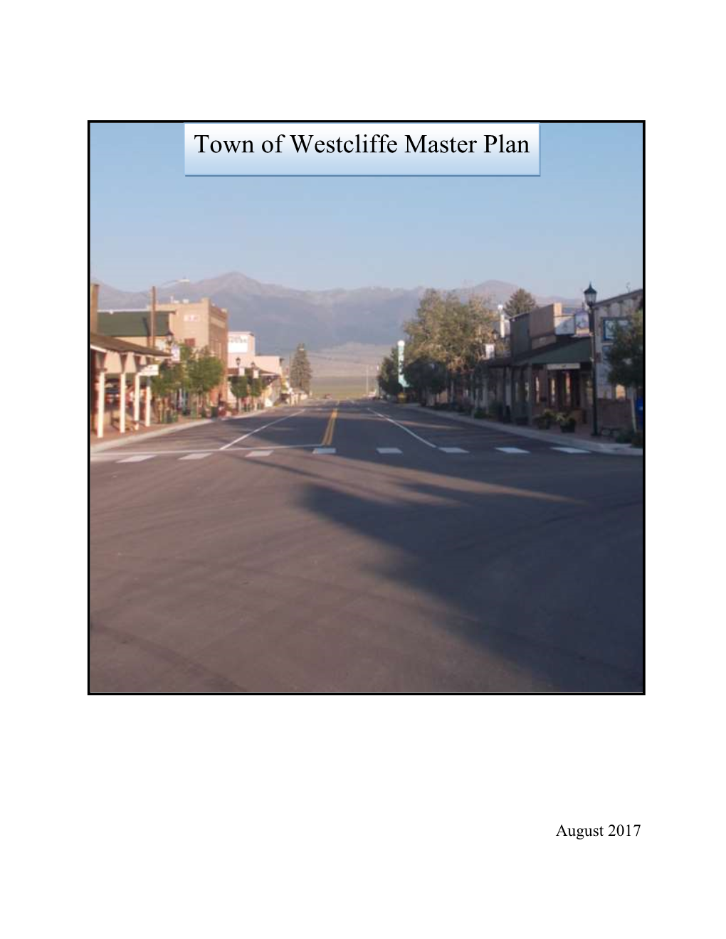 Town of Westcliffe Master Plan