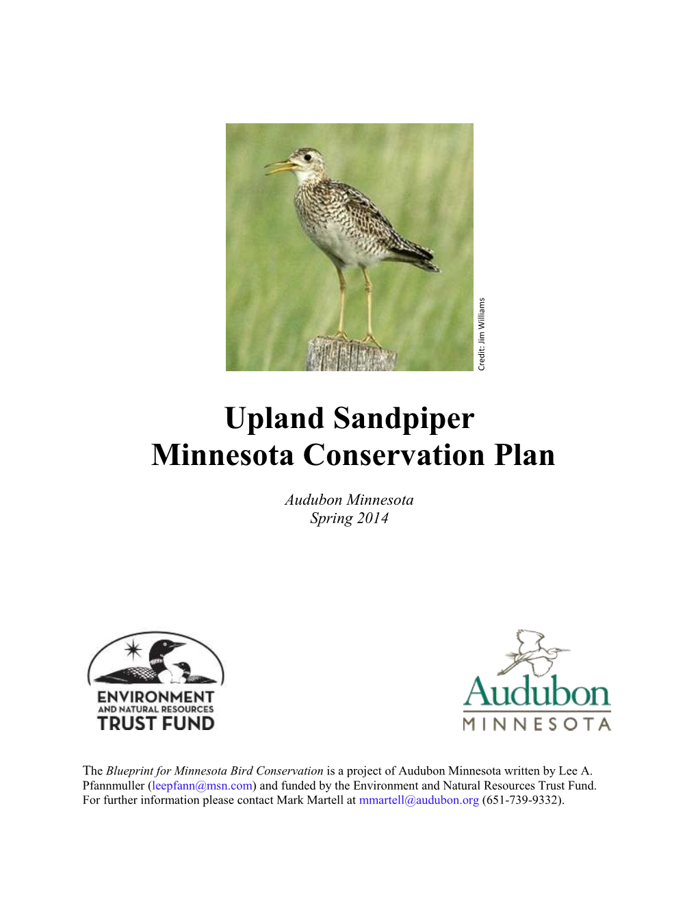 Upland Sandpiper Minnesota Conservation Plan