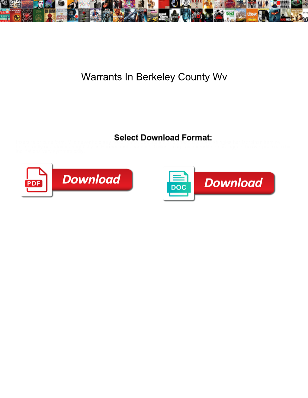Warrants in Berkeley County Wv