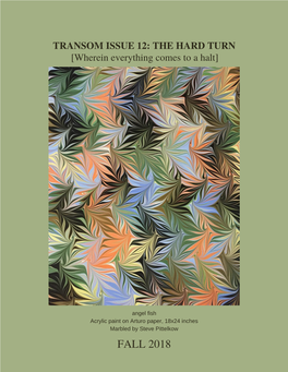 TRANSOM ISSUE 12: the HARD TURN [Wherein Everything Comes to a Halt]