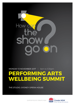Performing Arts Wellbeing Summit