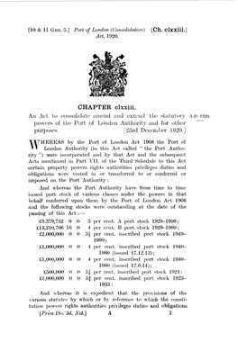 Port of London Consolidation Act 1920