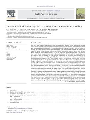 The Late Triassic Timescale: Age and Correlation of the Carnian–Norian Boundary