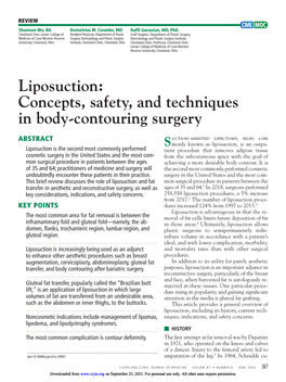 Concepts, Safety, and Techniques in Body-Contouring Surgery