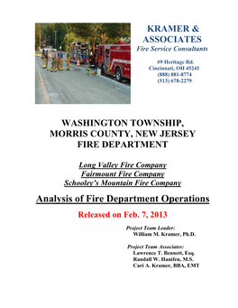 Analysis of Fire Department Operations