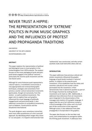 Never Trust a Hippie: the Representation of 'Extreme' Politics in Punk Music Graphics and the Influences of Protest and P