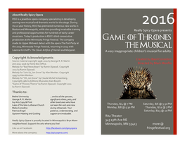 Gameofthrones Program