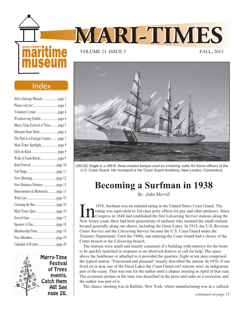 Mari-Timesmari-Times Volume 21, Issue 3 Fall, 2013