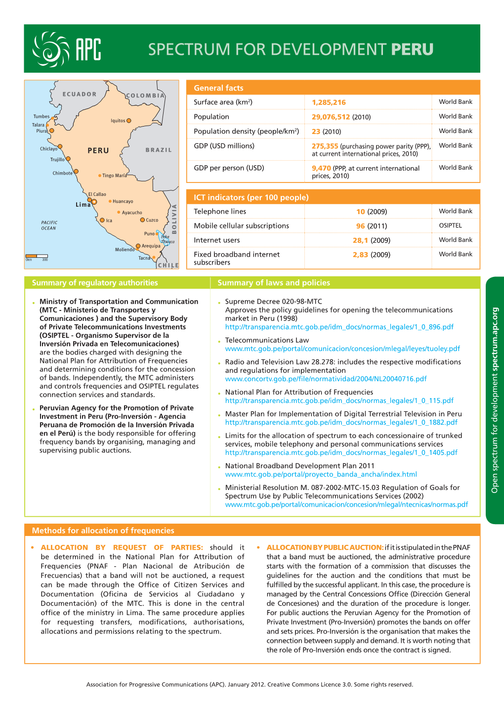 Spectrum for Development PERU