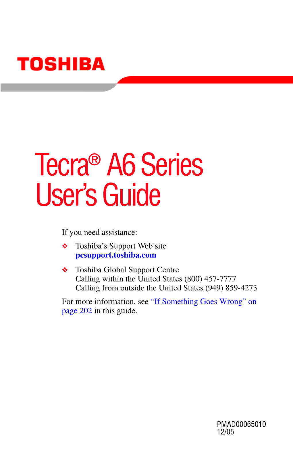 Tecra A6 Series User's Guide