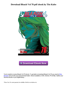 Download Bleach Vol 70 Pdf Ebook by Tite Kubo