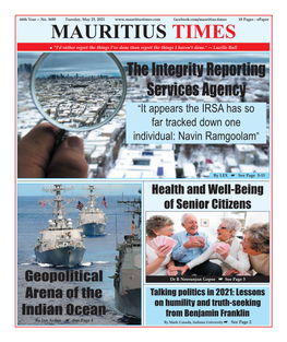 Unwind Mauritius Times Tuesday, May 25, 2021 13