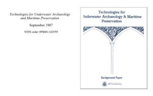 Technologies for Underwater Archaeology and Maritime Preservation