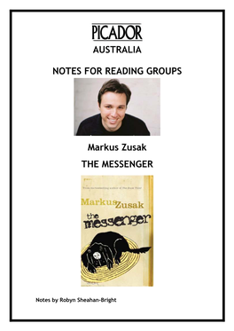 AUSTRALIA NOTES for READING GROUPS Markus Zusak THE