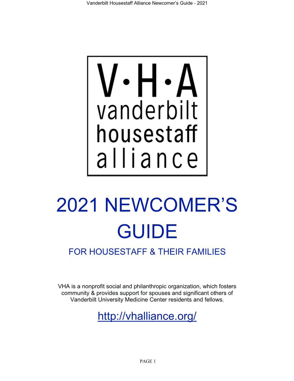 2021 Newcomer's Guide
