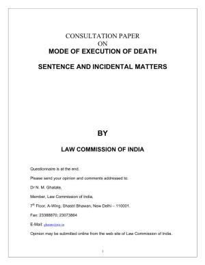 Report on Execution of Death Sentence