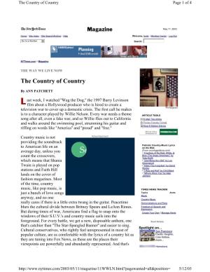 The Country of Country Page 1 of 4