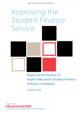 Improving the Student Finance Service Photo Redacted Due to Third Party Rights Or Other Legal Issues