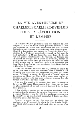 La Vie Aventureuse De Charles Le Carlier Deveslud Sous La Révolution Et L’Empire