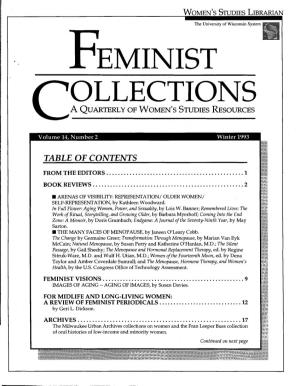 C Ollections Ca Quarterlyof Women's Studies Resources