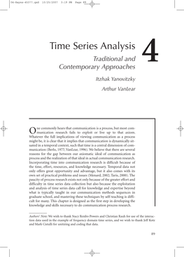 Time Series Analysis Traditional and 4 Contemporary Approaches