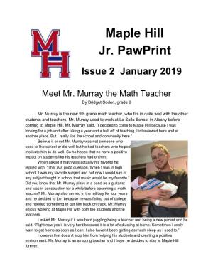 Paw Print Jr. High School Newspaper
