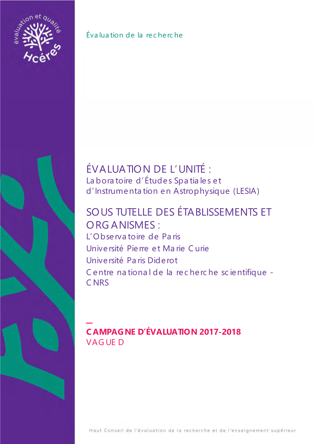 Rapport Final D'évaluation Du HCERES