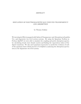 Abstract Simulation of Electromagnetically