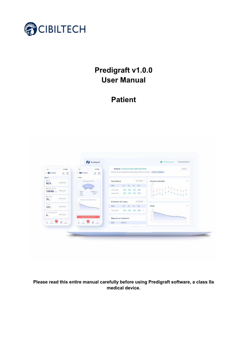 Predigraft V1.0.0 User Manual Patient