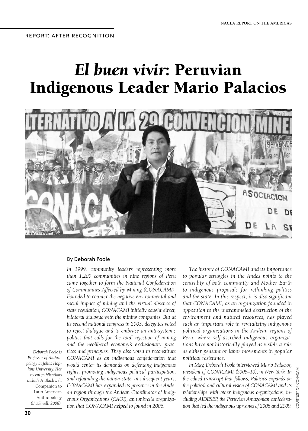 Peruvian Indigenous Leader Mario Palacios