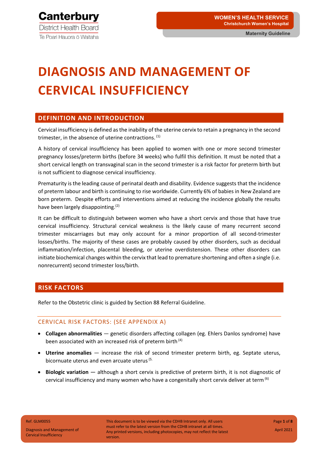 Cervical Insufficiency