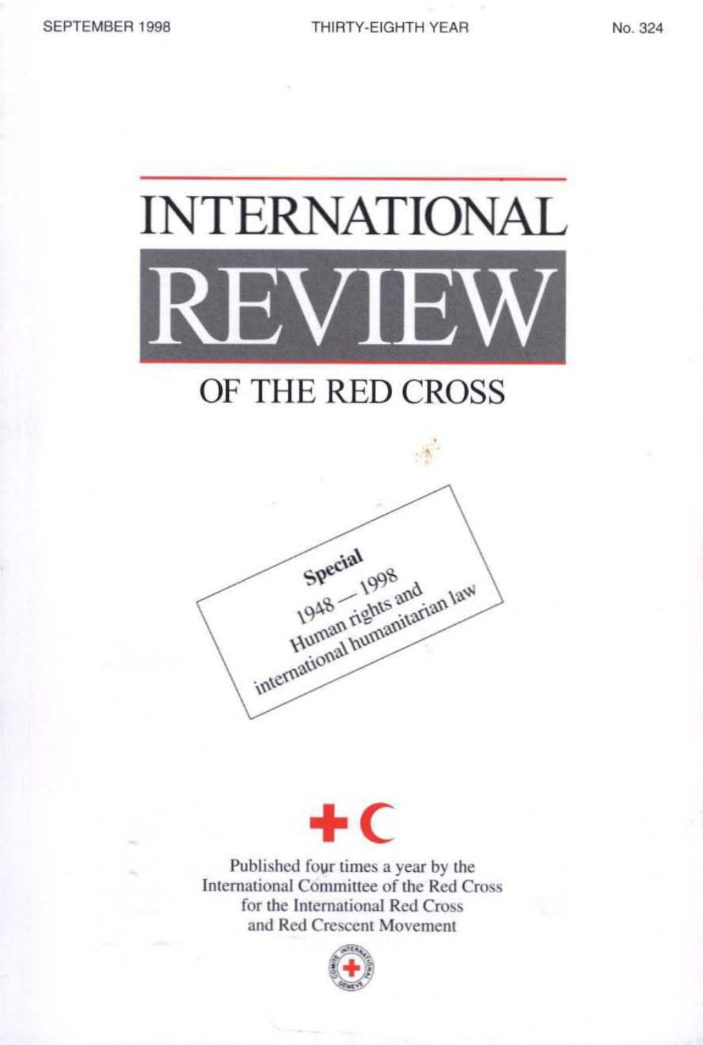 International Review of the Red Cross, October 1998, Thirty-Eigth Year
