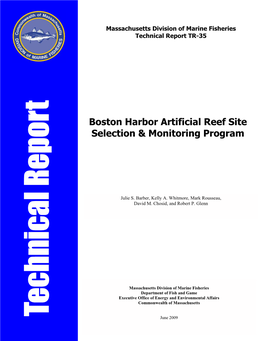 Boston Harbor Artificial Reef Site Selection & Monitoring Program